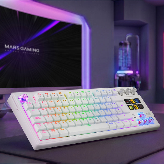 EAN 8435693114222 - Mars Gaming MKMASTERW teclado Juego USB Español, Francés, Portugués Blanco imagen 2