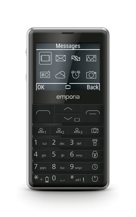 EAN 9005613167608 - Emporia emporiaPRIME-LTE 5,87 cm (2.31") 107 g Negro Teléfono para personas mayores imagen 9