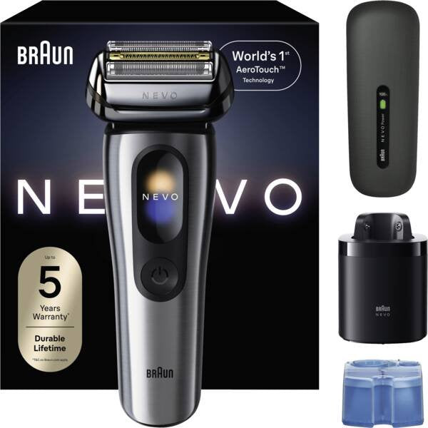 EAN 8006530349659 - Braun NEVO 17000cc Máquina de afeitar de láminas Recortadora Plata imagen 2