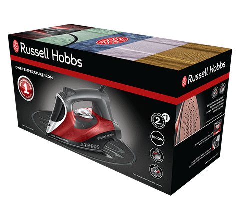 EAN 4008496972029 - Russell Hobbs 25090-56 plancha Plancha vapor-seco Suela de cerámica 2600 W Negro, Gris, Rojo imagen 2