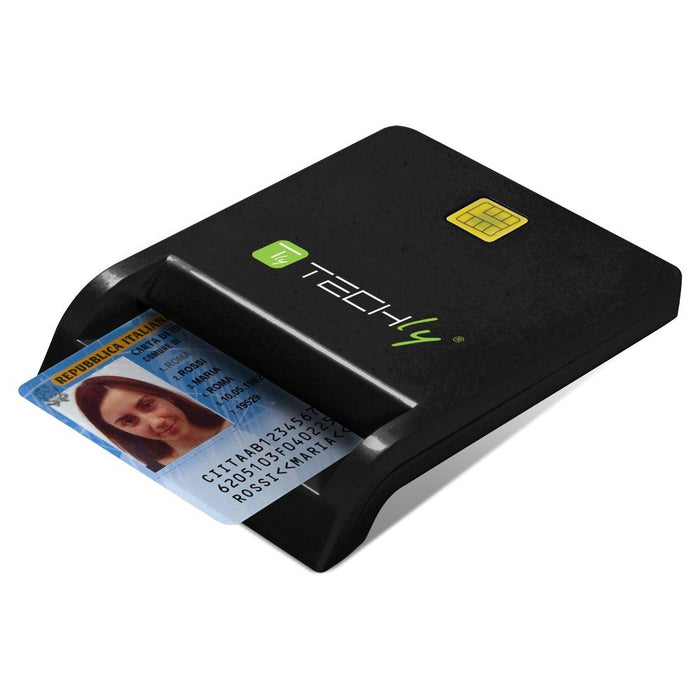 EAN 8051128108521 - Techly I-CARD CAM-USB2TYC lector de tarjeta inteligente Interior USB USB 2.0 Negro imagen 3