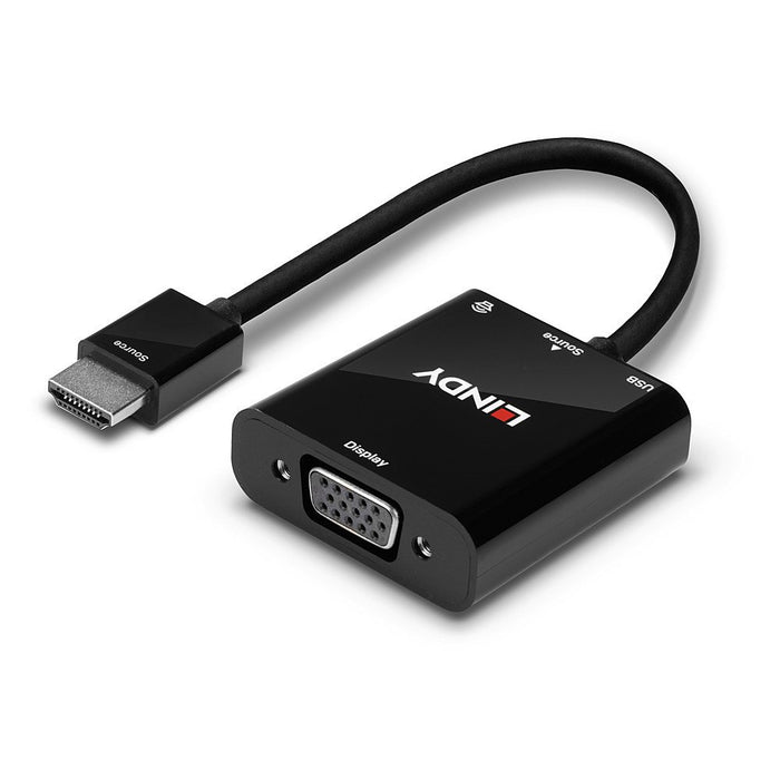 EAN 4002888382854 - Lindy 38285 adaptador de cable de vídeo 0,1 m HDMI tipo A (Estándar) VGA (D-Sub) Negro imagen 5