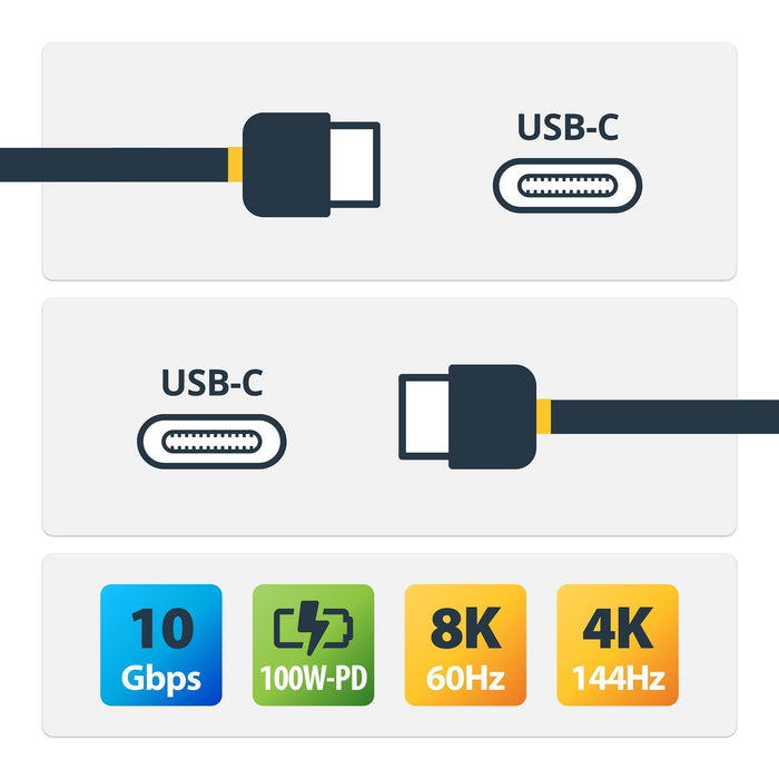 EAN 0065030892957 - StarTech.com USB31CCSLKV50CM cable USB USB 3.2 Gen 2 (3.1 Gen 2) 0,5 m USB C Gris, Negro imagen 2