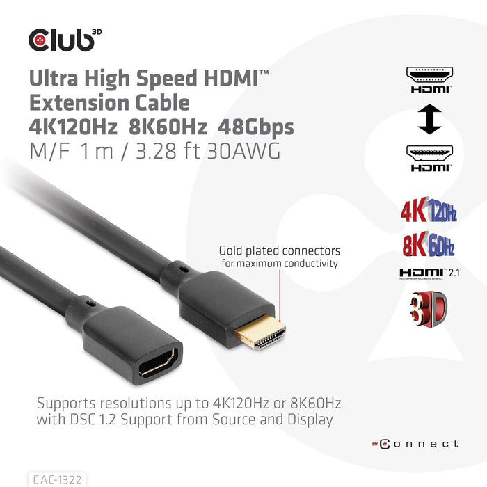 EAN 8719214472665 - CLUB3D CAC-1322 cable HDMI HDMI tipo A (Estándar) Negro imagen 3