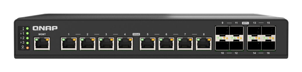 EAN 4711103085714 - QNAP QSW-IM3216-8S8T switch Gestionado L2 10G Ethernet (100/1000/10000) Negro imagen 1