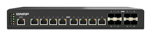 EAN 4711103085714 - QNAP QSW-IM3216-8S8T switch Gestionado L2 10G Ethernet (100/1000/10000) Negro imagen 1