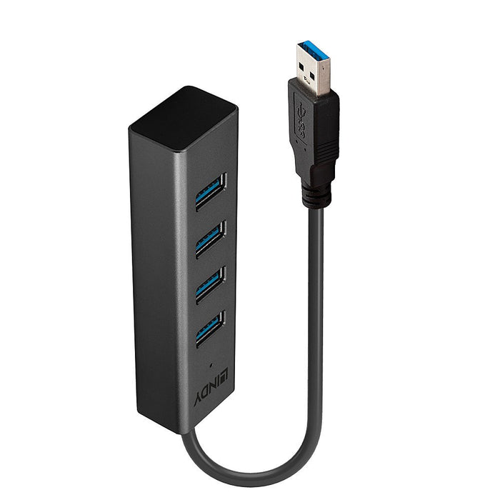 EAN 4002888433242 - Lindy 43324 hub de interfaz USB 3.2 Gen 1 (3.1 Gen 1) Type-A 5000 Mbit/s Negro imagen 1