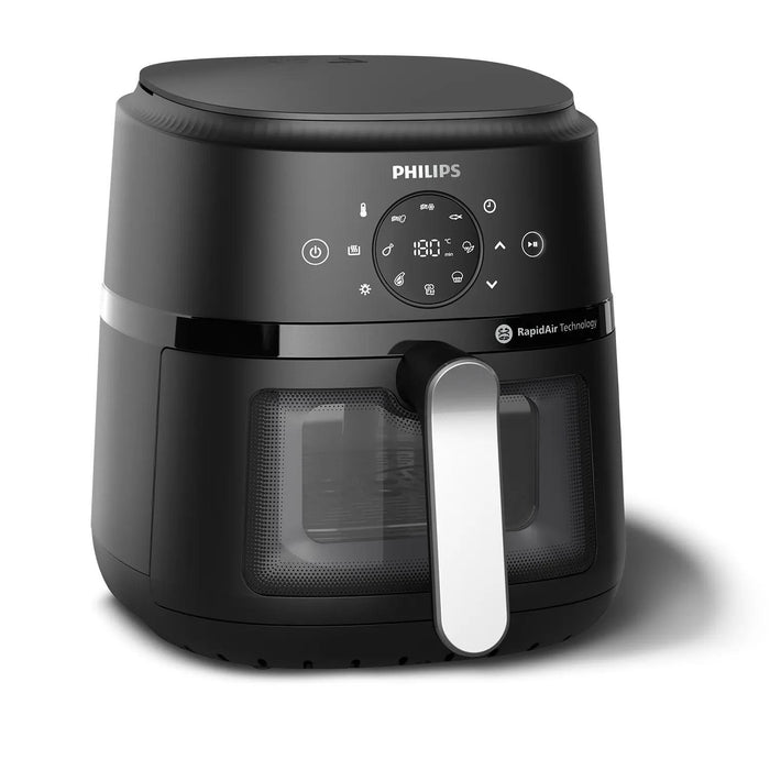 EAN 8720389034770 - Philips 2000 series NA221/00 freidora Sencillo Independiente 1500 W Freidora de aire caliente Negro, Plat imagen 1