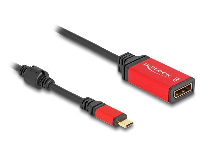 EAN 4043619600526 - DeLOCK 60052 adaptador de cable de vídeo 0,2 m USB Tipo C Negro, Rojo imagen 1