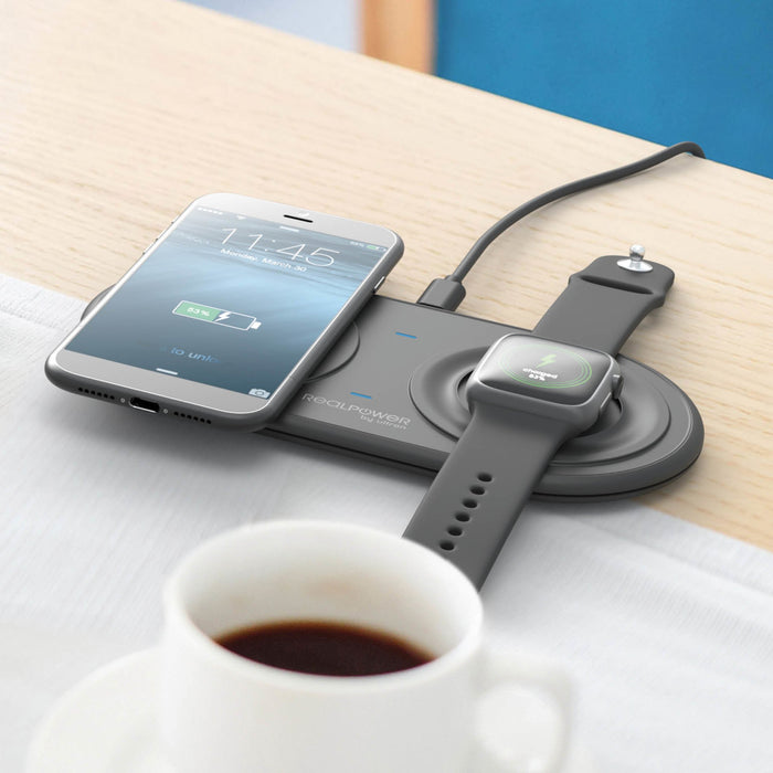 EAN 4040895010605 - RealPower ChargeAIR Duo Smartphone, Reloj inteligente Negro USB Interior imagen 5