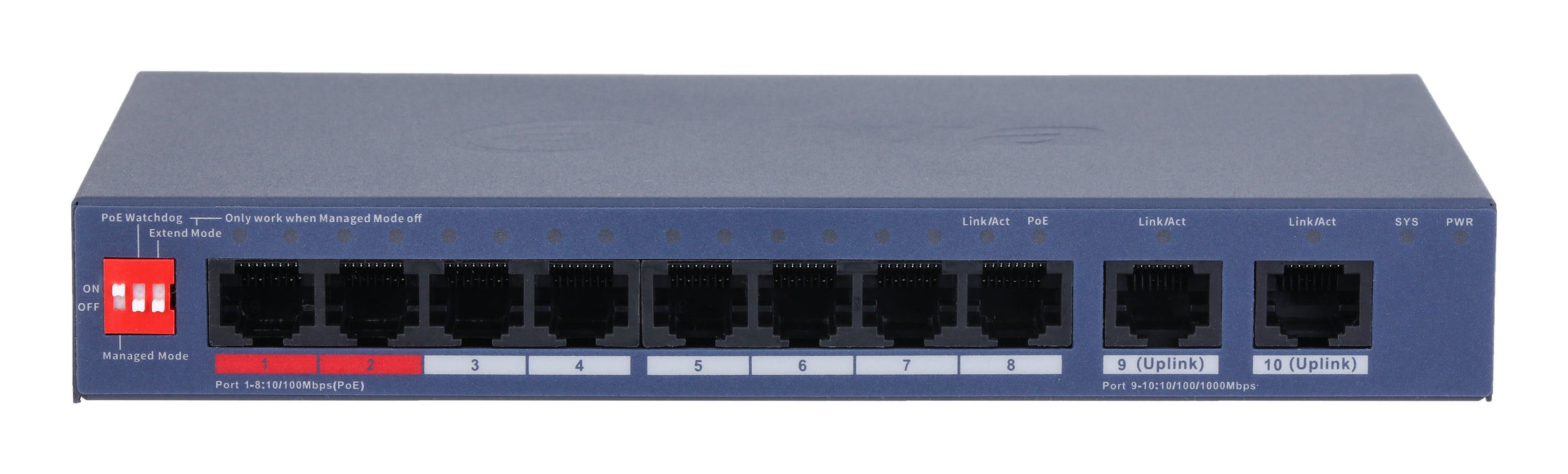 EAN 6937552421431 - Dahua Technology CS4010-8ET2GT-110 switch Gestionado L2 Gigabit Ethernet (10/100/1000) Energía sobre Ethe imagen 2