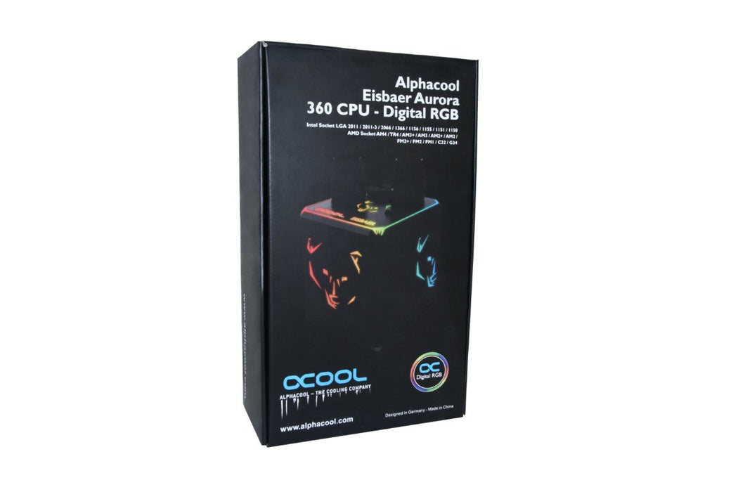 EAN 4250197117302 - Alphacool Eisbaer Aurora 360 CPU Procesador Sistema de refrigeración líquida todo en uno 12 cm Negro 1 pi imagen 10