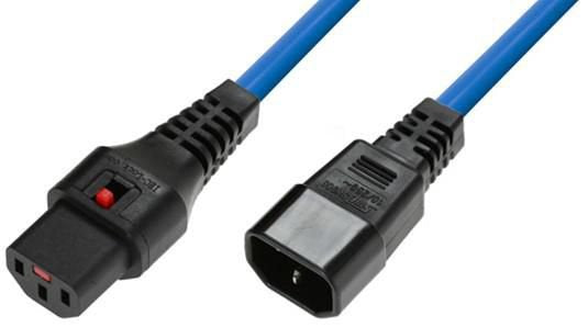 EAN 5715063519066 - Microconnect MC-C13C14LOCK-1MB cable de transmisión Azul 1 m C13 acoplador C14 acoplador imagen 1