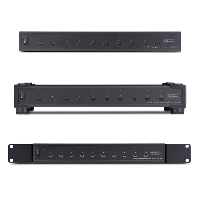 EAN 65030923095 - StarTech.com 10E-CHARGING-STATION cargador de dispositivo móvil Universal Negro Corriente alterna Carga ráp imagen 3