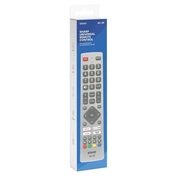 EAN 5907264110283 - Savio RC-29 mando a distancia IR inalámbrico TV Botones imagen 3