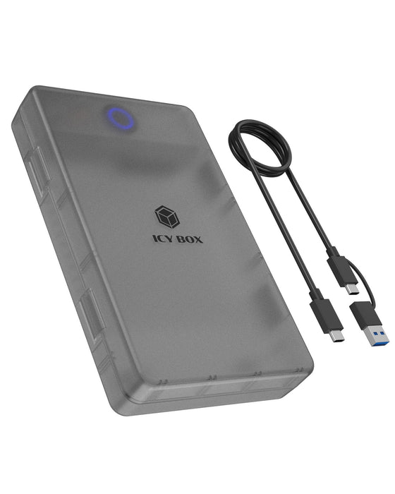 EAN 4250078172598 - ICY BOX Spade Base 388 Carcasa de disco duro/SSD Negro, Transparente 2.5/3.5" imagen 1
