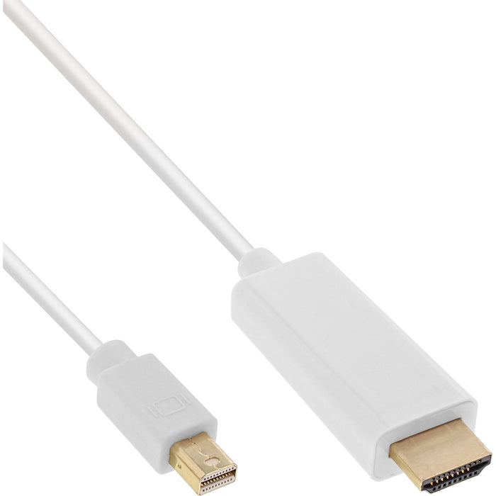 EAN 4043718174416 - InLine 17173I adaptador de cable de vídeo 3 m mini DisplayPort HDMI Blanco imagen 1