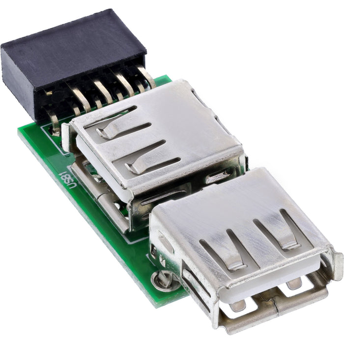 EAN 4043718121236 - InLine 33440I cambiador de género para cable 2x USB-A Verde imagen 1