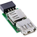 EAN 4043718121236 - InLine 33440I cambiador de género para cable 2x USB-A Verde imagen 1