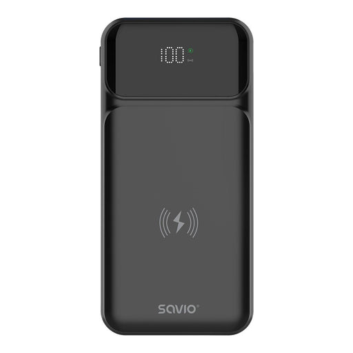 EAN 5901986049371 - Savio BA-09 batería externa Polímero de litio 37 mAh Cargador inalámbrico Negro imagen 1