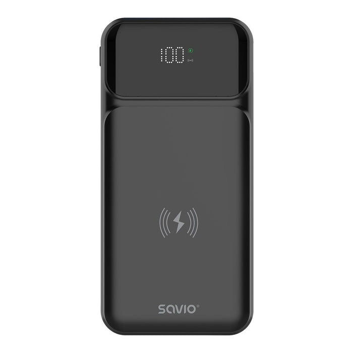 EAN 5901986049371 - Savio BA-09 batería externa Polímero de litio 37 mAh Cargador inalámbrico Negro imagen 1