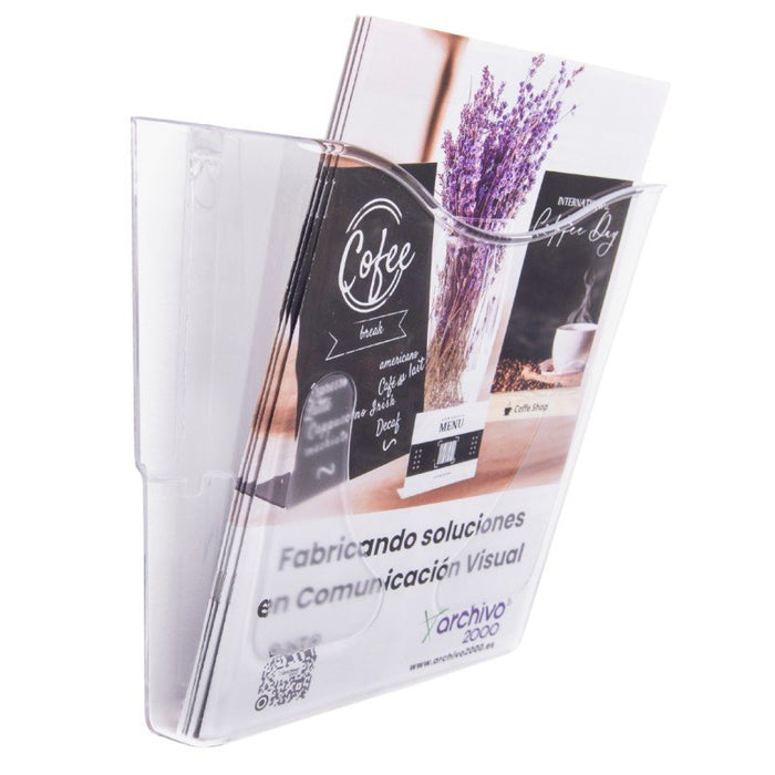 EAN 8429368001955 - Archivo 2000 66504 CS TP portacartel y stand de información Portafolletos A4 Poliestireno Transparente imagen 2