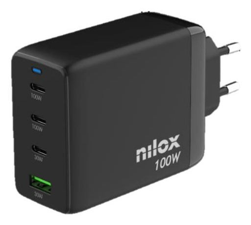 EAN 8431775035669 - Nilox NXGANUSBC100 cargador de dispositivo móvil Universal Negro Corriente alterna Carga rápida Interior imagen 1
