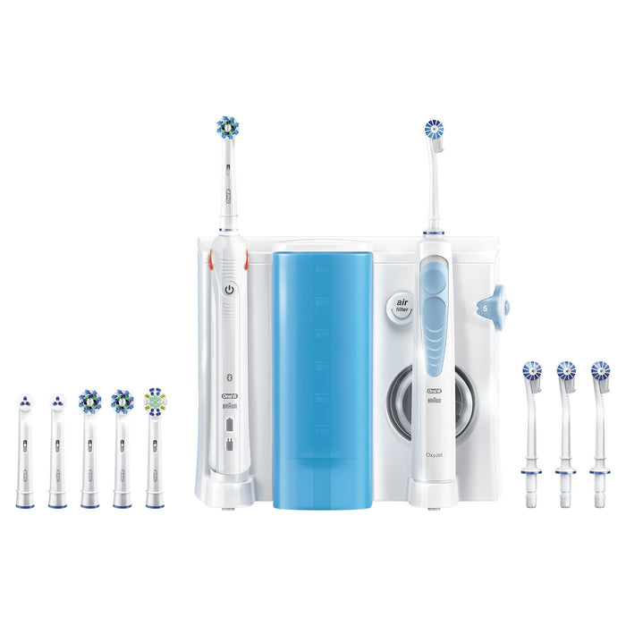 EAN 4210201196648 - Oral-B Smart 5000 + Oxyjet Adulto Cepillo dental oscilante Azul, Blanco imagen 2