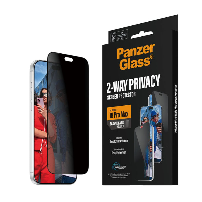 EAN 5715685043505 - PanzerGlass ® 2-Way Privacy Screen Protector iPhone 18 Pro Max | Ultra-Wide Fit w. EasyAligner Protector  imagen 7