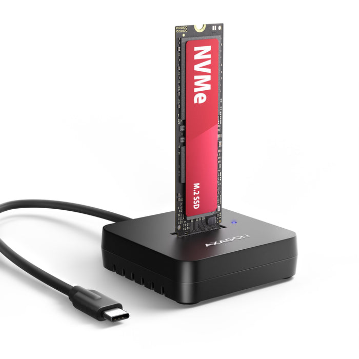 EAN 8595247909534 - Axagon ADSA-M2C11L base de conexión para disco duro USB 3.2 Gen 2 (3.1 Gen 2) Type-C Negro imagen 1