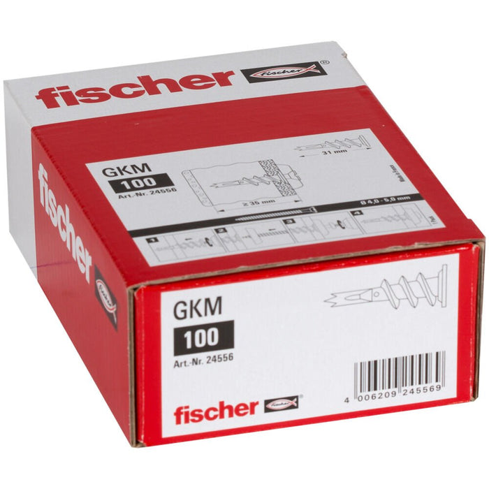 EAN 4006209245569 - Fischer 24556 tornillo de anclaje y taco 100 pieza(s) Enchufe de pared 31 mm imagen 3
