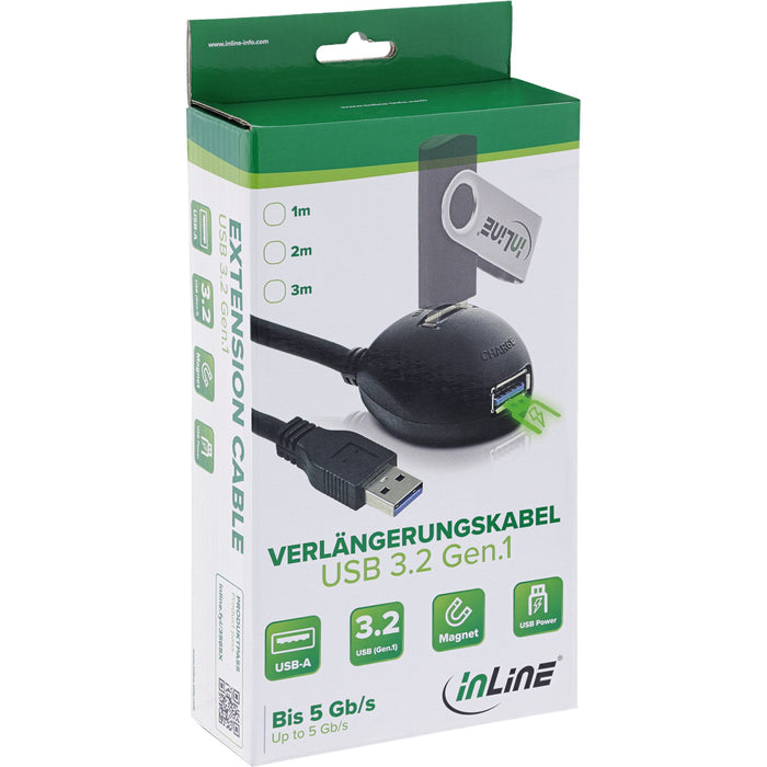 EAN 4043718171873 - InLine 35653 cable USB USB 3.2 Gen 1 (3.1 Gen 1) 3 m USB A 2 x USB A 5 Gbit/s Negro imagen 4