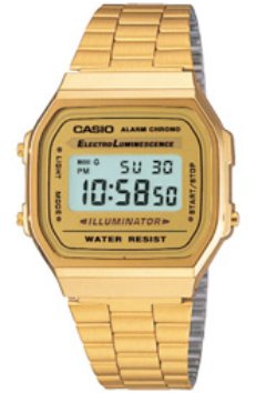 EAN 4971850742333 - Casio A168WG-9WDF reloj Reloj de pulsera Electrónico Oro imagen 1