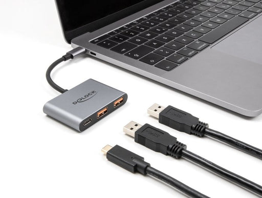 EAN 4043619643370 - DeLOCK 64337 hub de interfaz USB 3.2 Gen 2 (3.1 Gen 2) Type-C 10000 Mbit/s Gris imagen 2