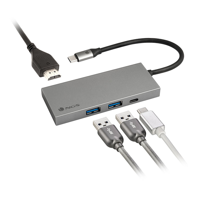 EAN 8435430625950 - NGS WONDER DOCK4 PRO Alámbrico USB 3.2 Gen 1 (3.1 Gen 1) Type-C Aluminio imagen 2