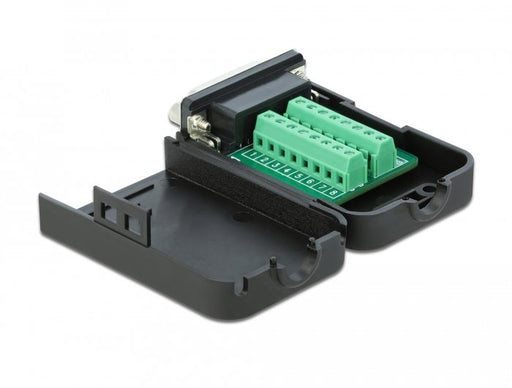 EAN 4043619665693 - DeLOCK 66569 cambiador de género para cable serial Sub-D15 16 pin terminal block Negro imagen 2