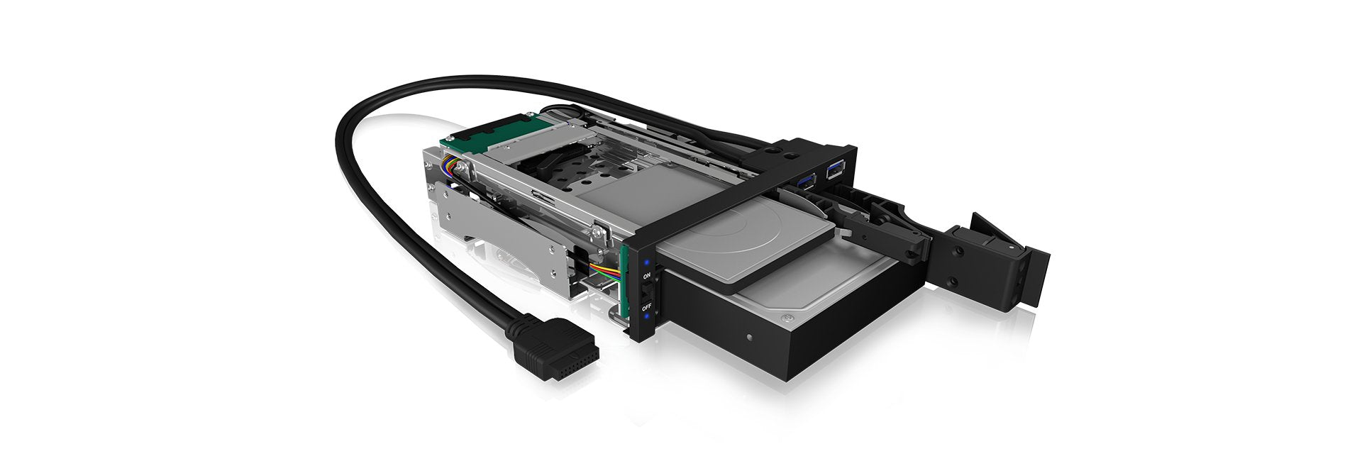 EAN 4250078169635 - ICY BOX IB-174SSK-U 13,3 cm (5.25") Bandeja para disco duro Negro imagen 5