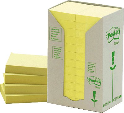 EAN 4046719100705 - 3M Post-it 38 x 51mm (24 x 100) etiqueta autoadhesiva Amarillo 24 pieza(s) imagen 1