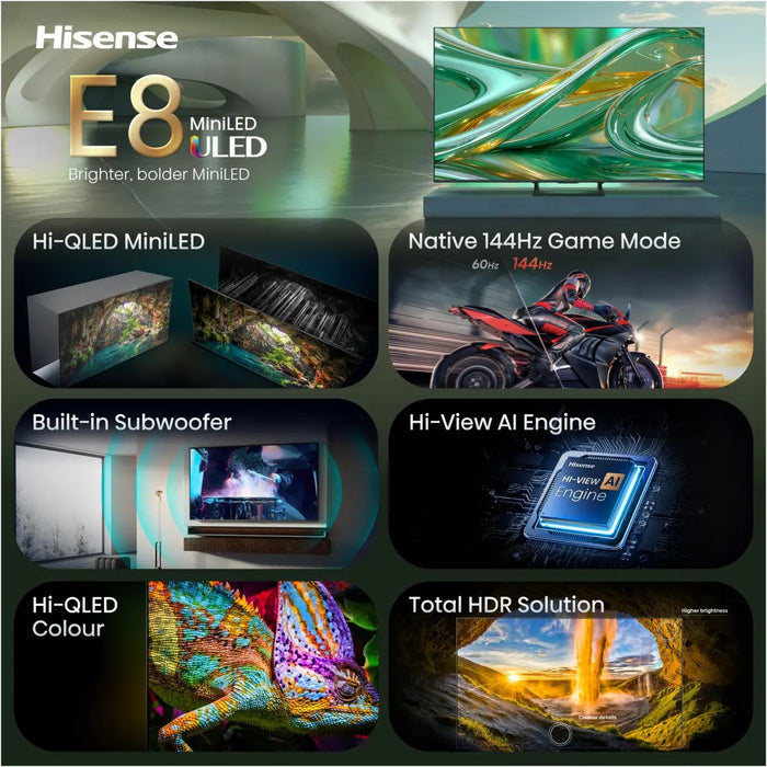 EAN 6942351434391 - Hisense 50E8S 127 cm (50") 4K Ultra HD Smart TV Wifi Negro imagen 13