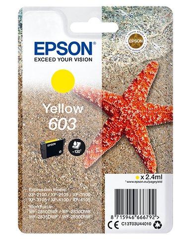 EAN 8715946666808 - Epson C13T03U44020 cartucho de tinta 1 pieza(s) Original Rendimiento estándar Amarillo imagen 1