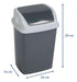 EAN 4002390095808 - MAUL 9520587 papelera 5 L Rectangular Plástico, Polipropileno (PP) Gris Oscuro, Blanco imagen 3