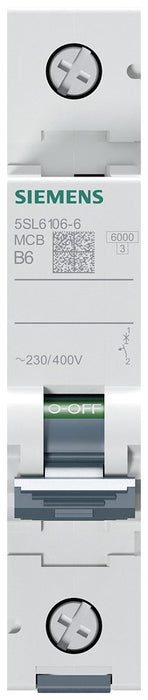 EAN 4001869388274 - Siemens 5SL6106-6 corta circuito Disyuntor en miniatura Tipo B 1 imagen 2