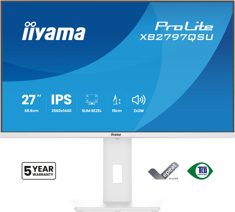 EAN 4948570125883 - iiyama ProLite XB2797QSU-W1 pantalla para PC 68,6 cm (27") 2560 x 1440 Pixeles Quad HD LED Blanco imagen 2