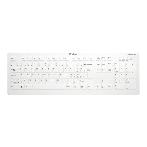 EAN 7061112830520 - Contour Design Active Key AK-C8112 teclado Médico RF inalámbrico QWERTZ Suizo Blanco imagen 1