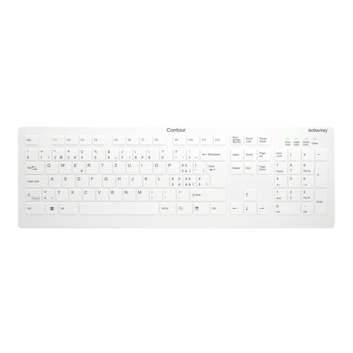 EAN 7061112830520 - Contour Design Active Key AK-C8112 teclado Médico RF inalámbrico QWERTZ Suizo Blanco imagen 1