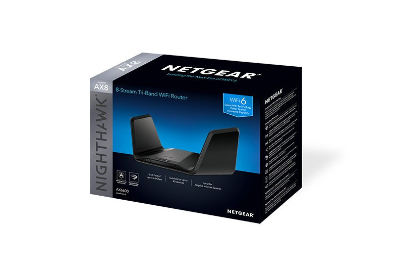 EAN 0606449151992 - NETGEAR Nighthawk Tri-Band AX8 8-Stream AX6600 WiFi 6 Router (RAX70) router inalámbrico Gigabit Ethernet  imagen 5