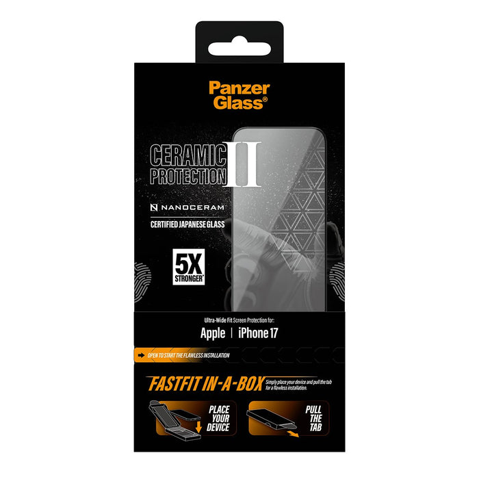 EAN 5715685039393 - PanzerGlass ® Ceramic Screen Protector iPhone 17 | Ultra-Wide Fit w. FASTFIT IN-A-BOX Protector de pantal imagen 3