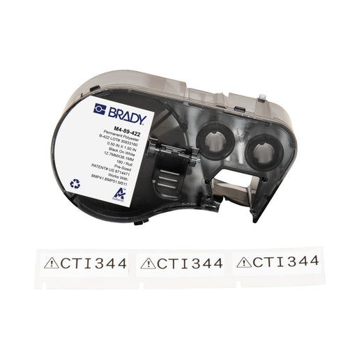 EAN 888434591642 - Brady M4-89-422 etiqueta de impresora Negro, Blanco Etiqueta para impresora autoadhesiva imagen 1