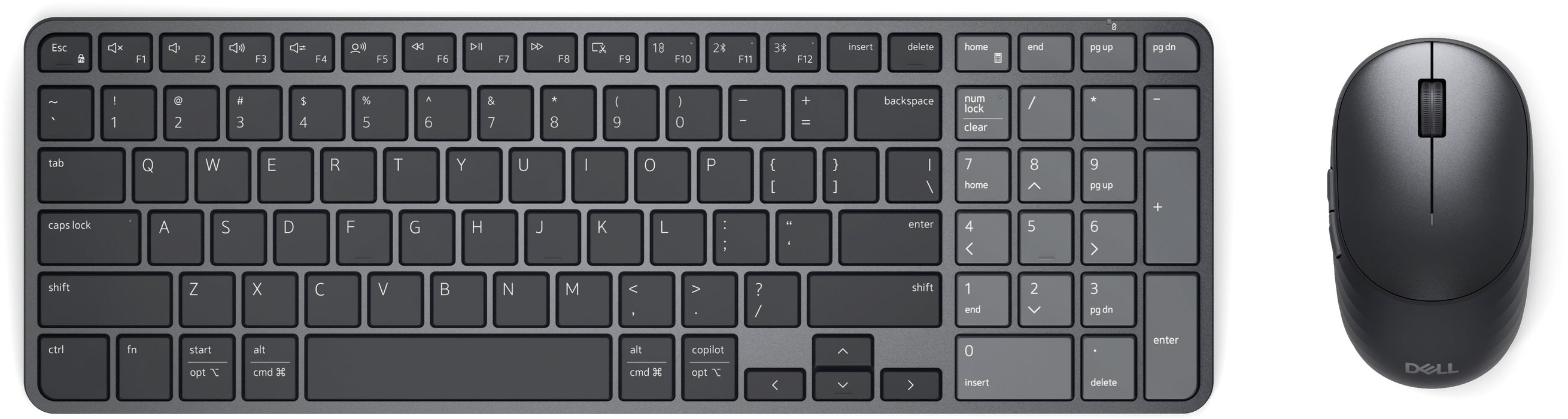 EAN 5397321042075 - DELL Pro 7 KM746 teclado Ratón incluido Universal RF Wireless + Bluetooth QWERTY Español Grafito imagen 1