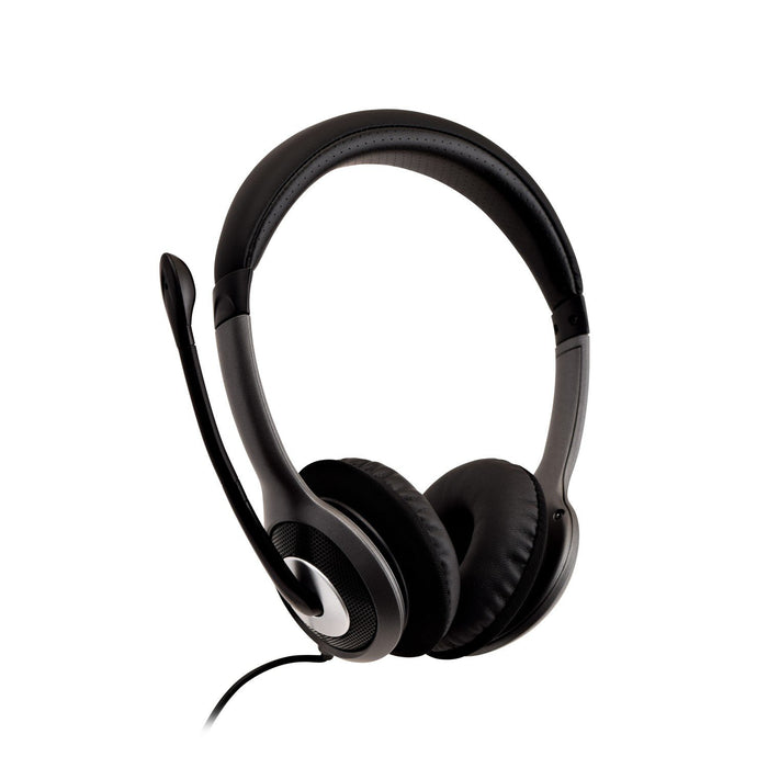 EAN 662919104547 - V7 HU521-2EP auricular y casco Auriculares Alámbrico Diadema Oficina/Centro de llamadas Negro, Plata imagen 3